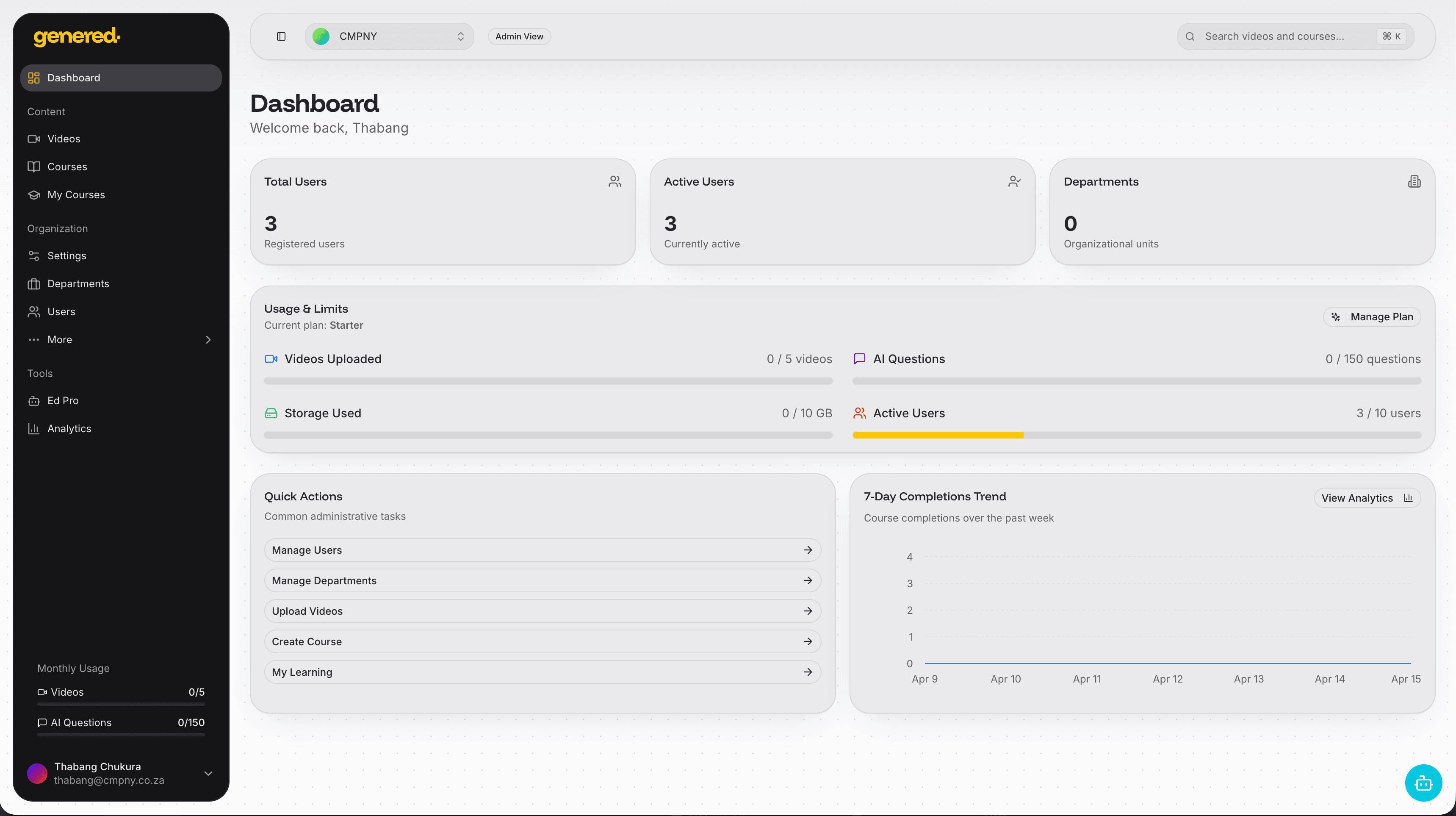 GenerEd product interface